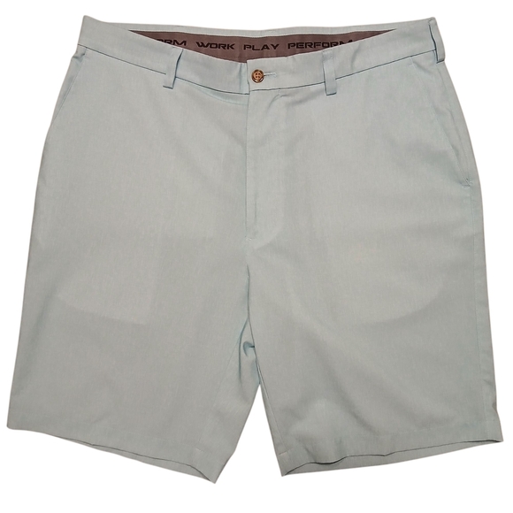 Roundtree & Yorke Blue Flat Front Shorts - Picture 1 of 4